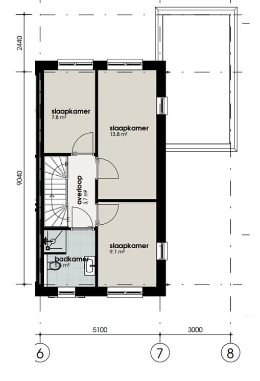 Photo 9 of Hoekwoning met dwarskap en garage (Bouwnr. 4)