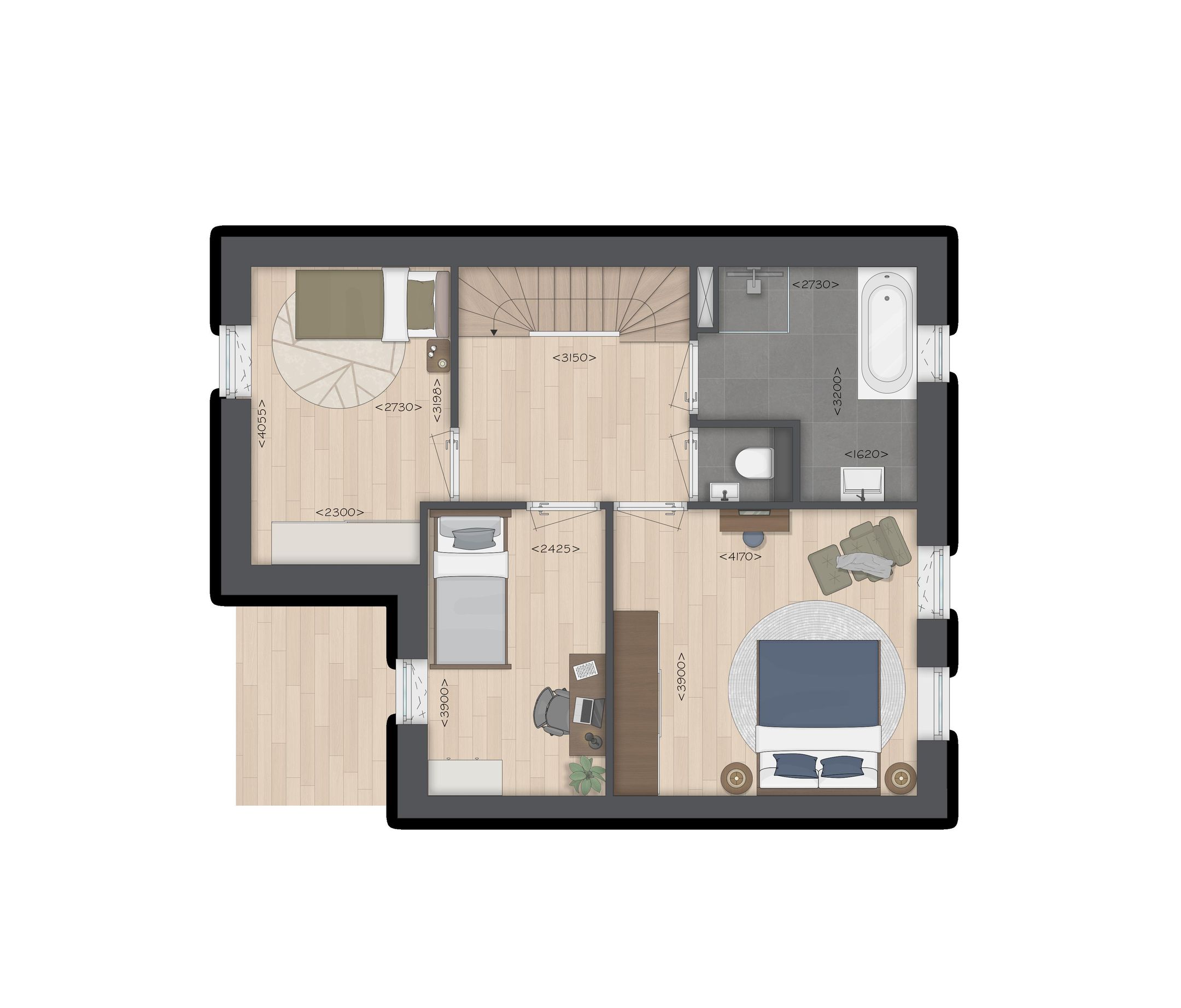 Foto 6 van Type H Eindwoning (Bouwnr. 626)