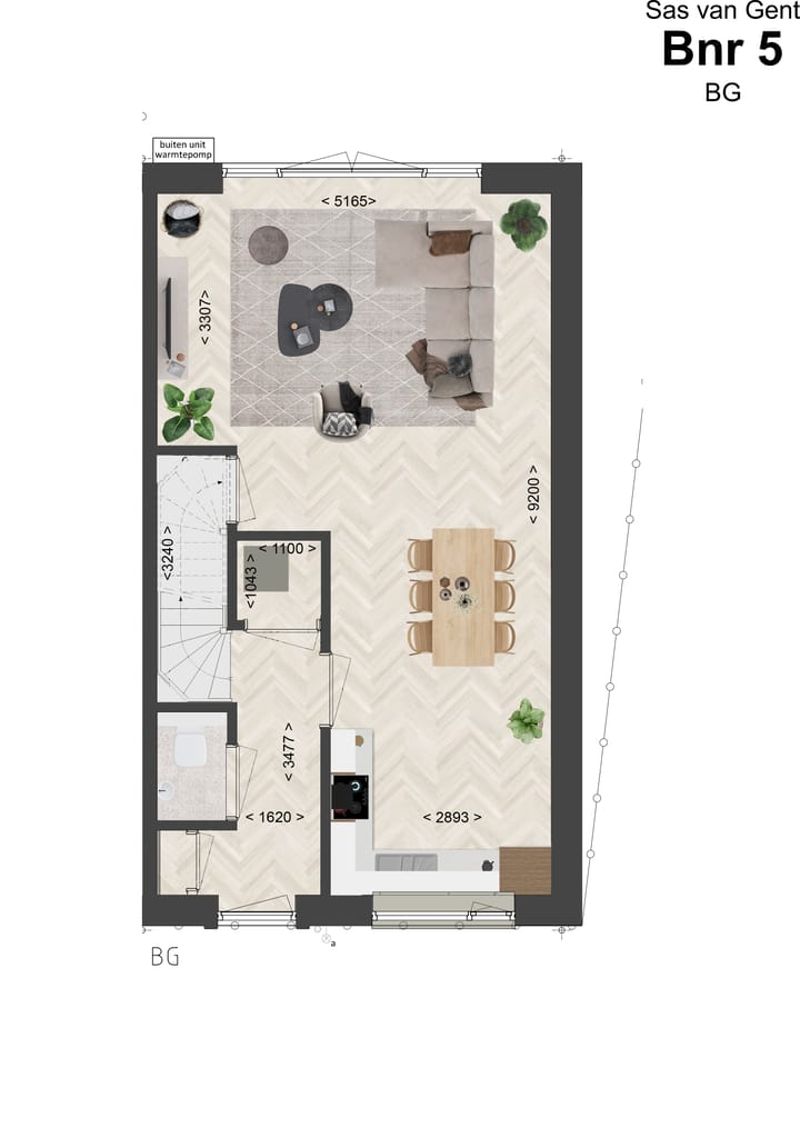 Foto 3 van Hoek- en tussenwoning (Bouwnr. 5)