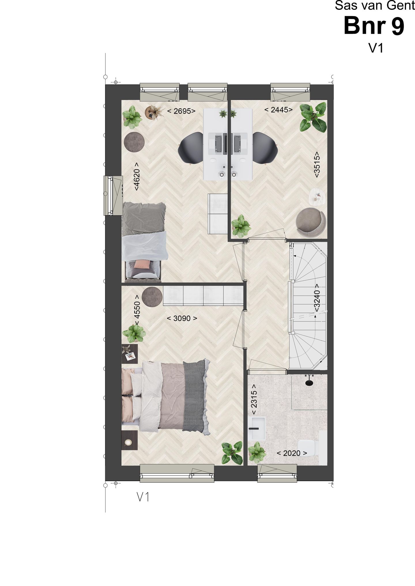 Foto 5 van Hoek- en tussenwoning (Bouwnr. 9)