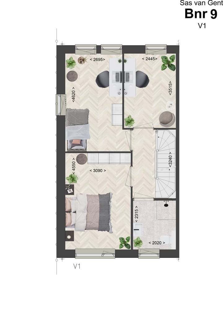 Foto 5 van Hoek- en tussenwoning (Bouwnr. 9)