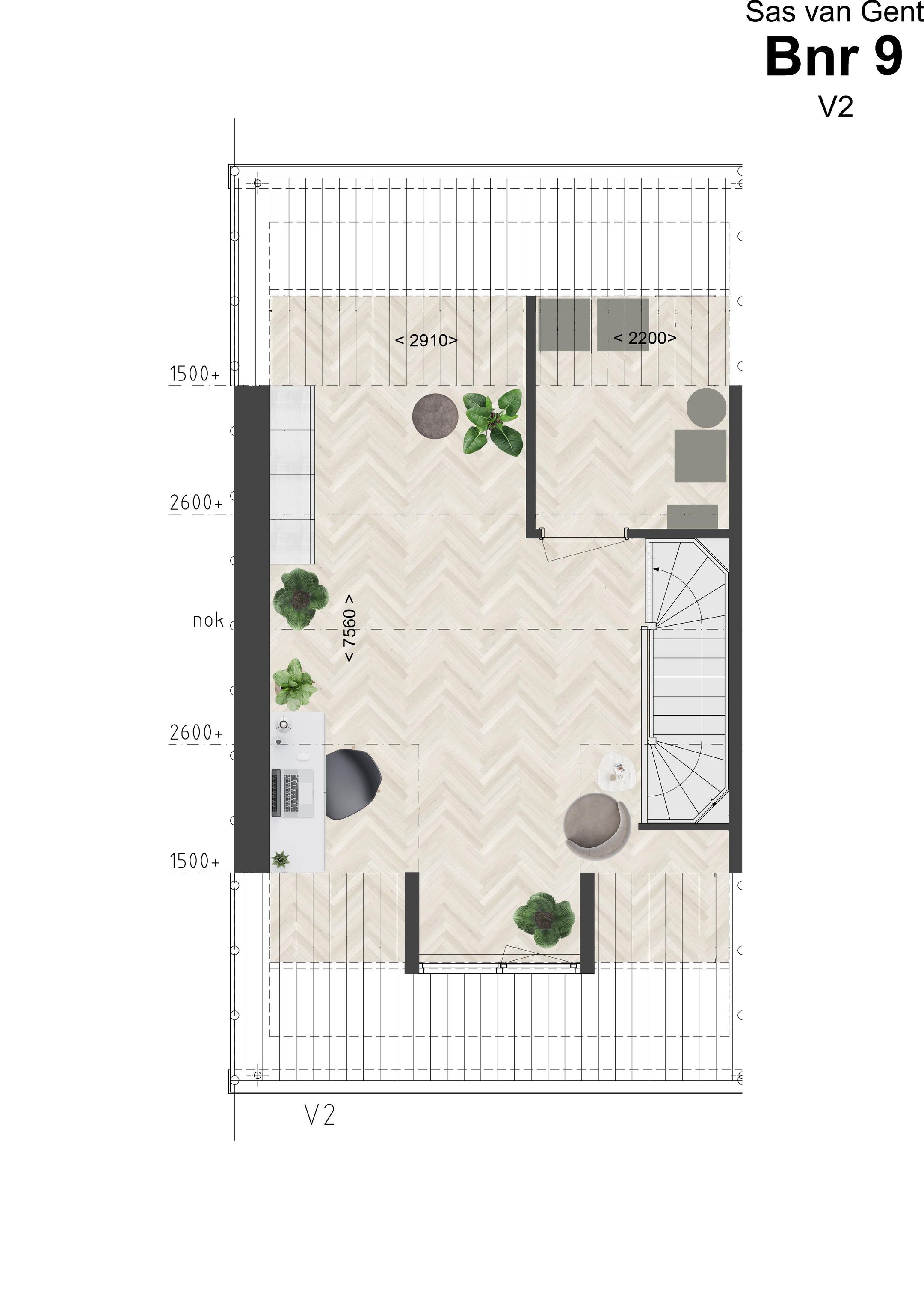 Foto 6 van Hoek- en tussenwoning (Bouwnr. 9)