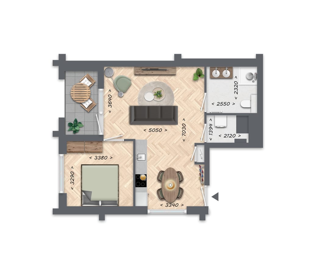 Foto 8 van 2-kamerappartement (Bouwnr. 75)