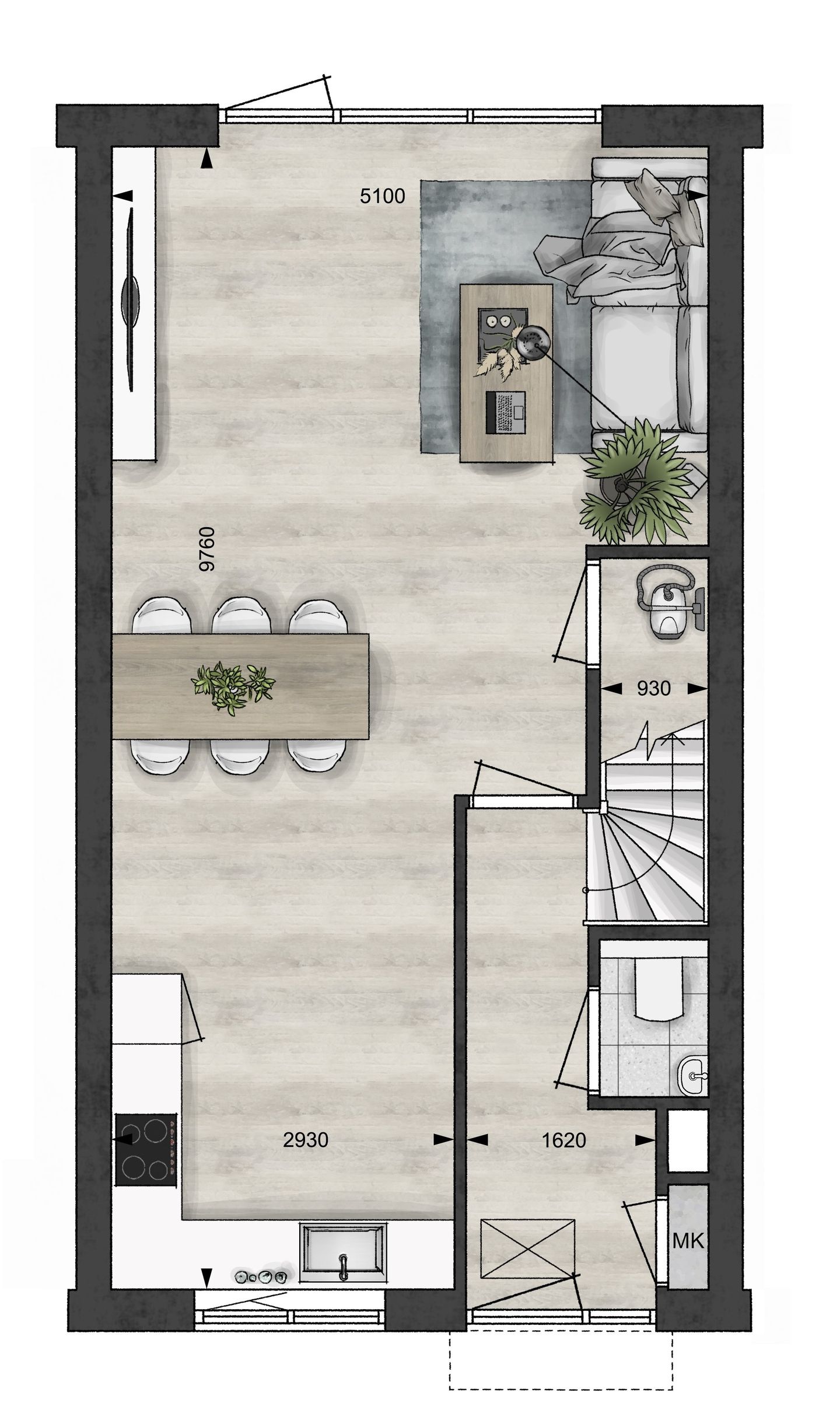 Foto 4 van Tussenwoning (Bouwnr. 107d)