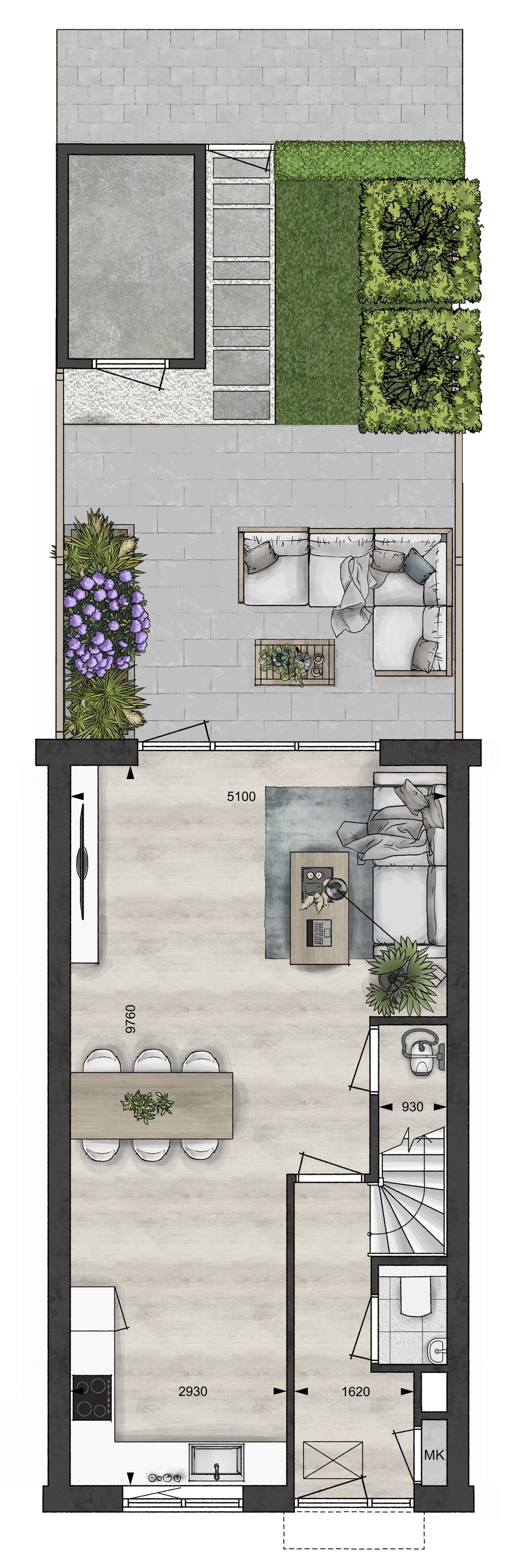 Foto 7 van Tussenwoning (Bouwnr. 107d)