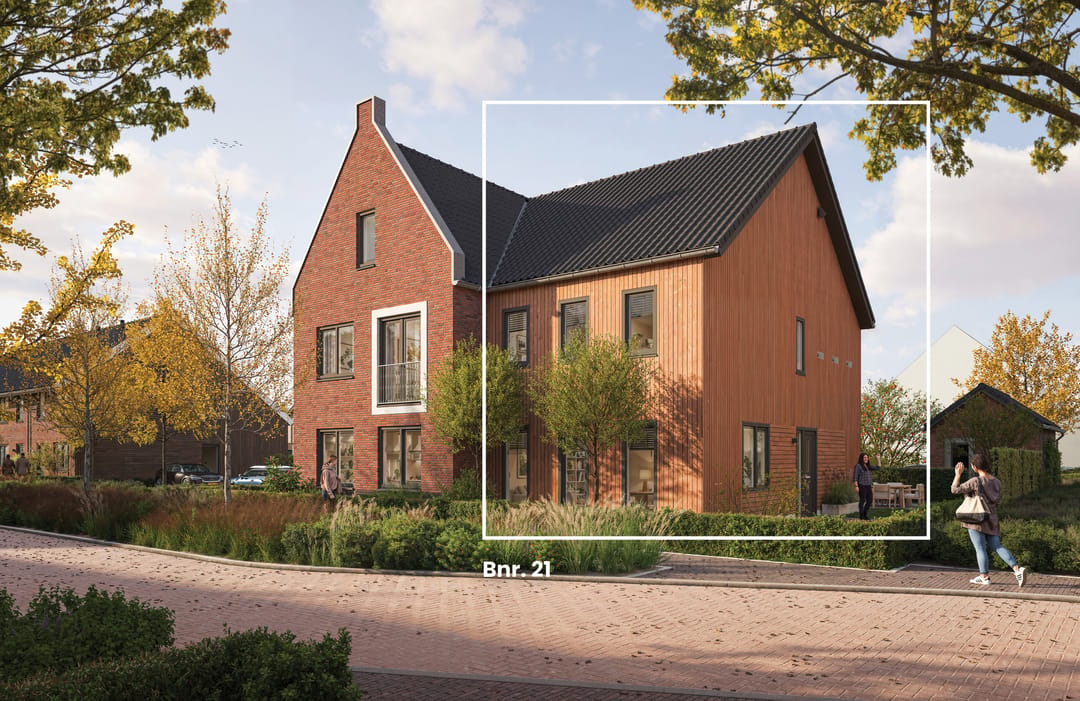Foto 1 van 2 onder 1 kap woning type E 60 (Bouwnr. 21)