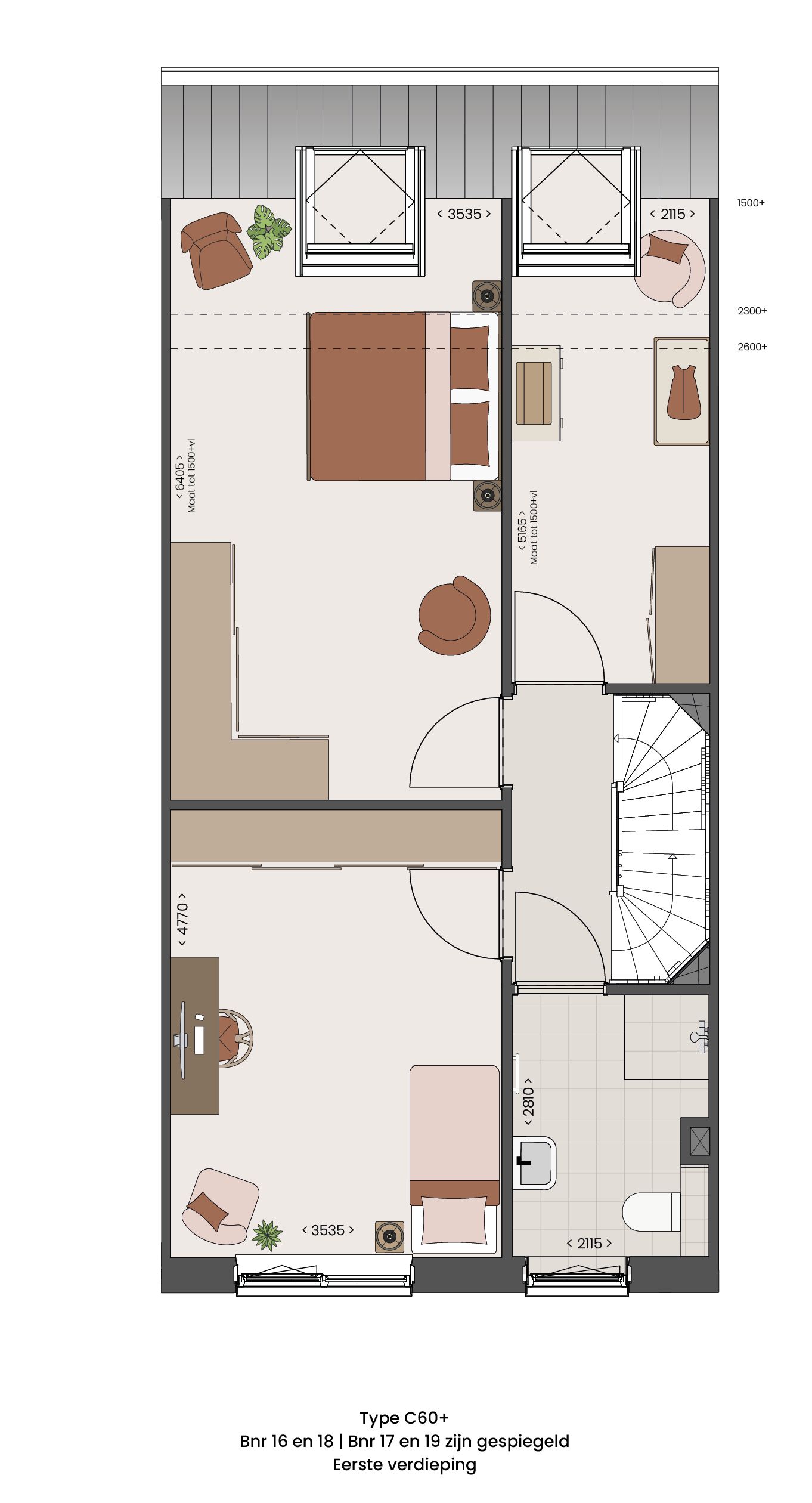 Foto 4 van Tussenwoningen type C60+ (Bouwnr. 18)