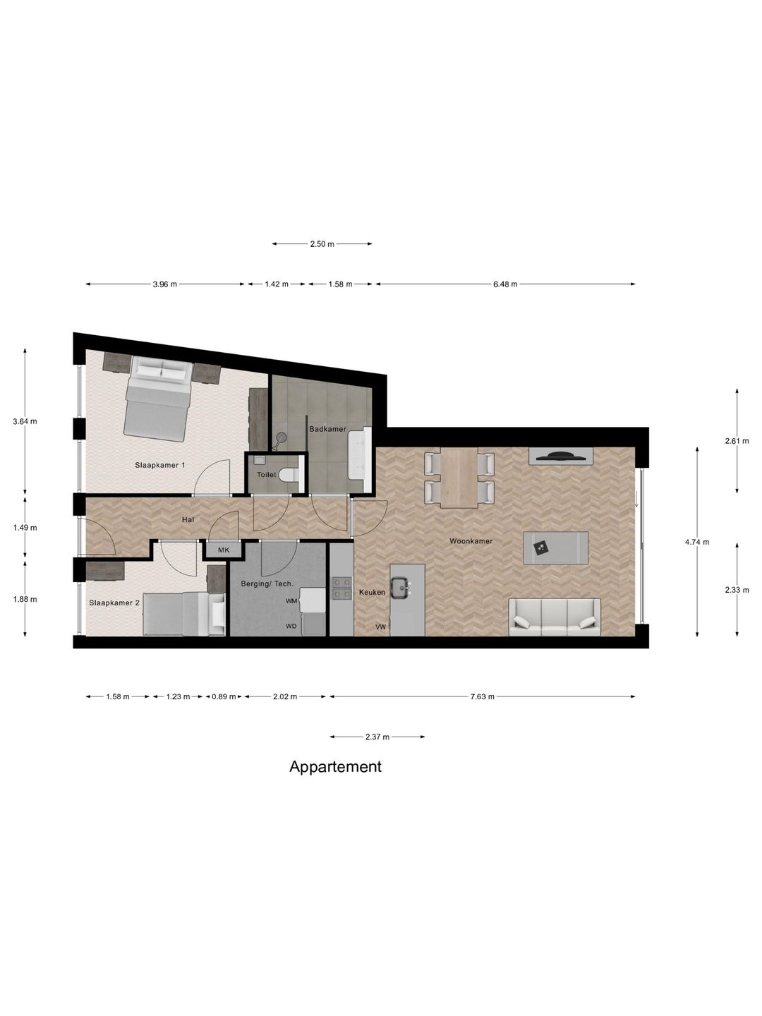 Foto 2 van Appartement (Bouwnr. 7 B)
