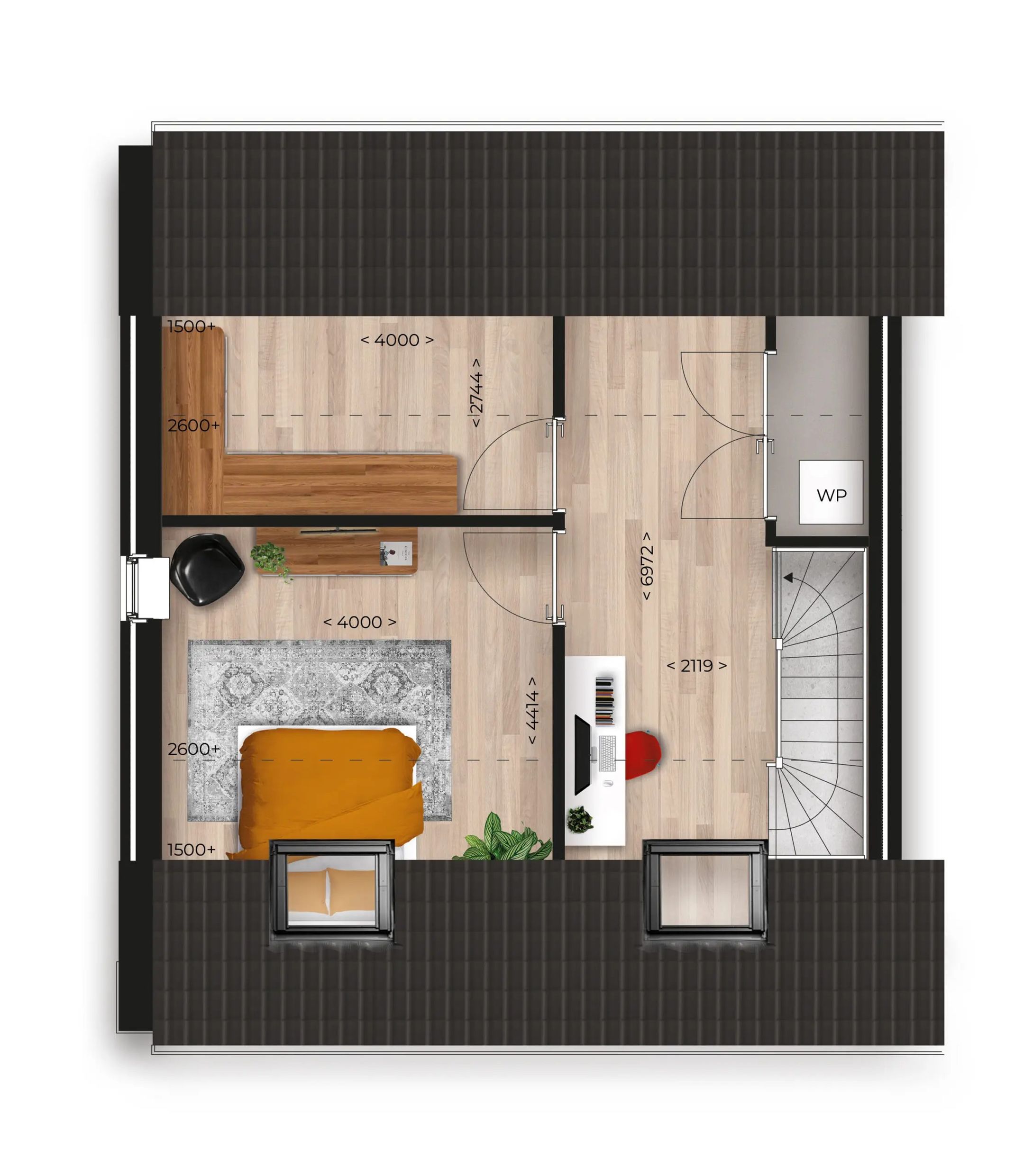 Foto 3 van 2-onder-1-kapwoning (Bouwnr. 19)