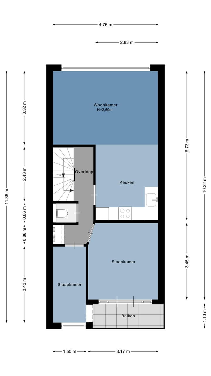 Foto 29 van Borgesiusstraat 25-A02