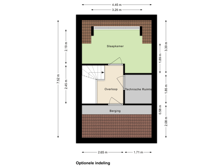 Optionele indeling tweede verdieping