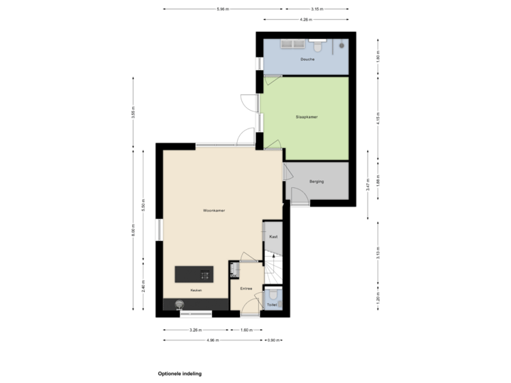 Optionele indeling  begane grond
