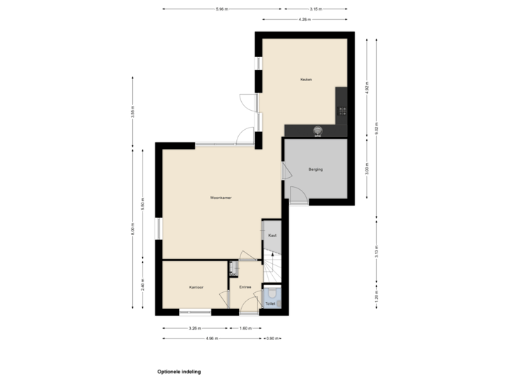 Optionele indeling begane grond