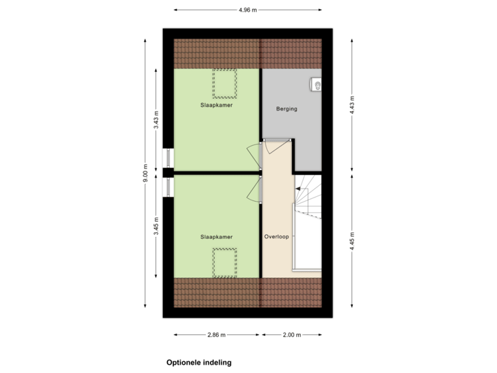 Optionele indeling eerste verdieping