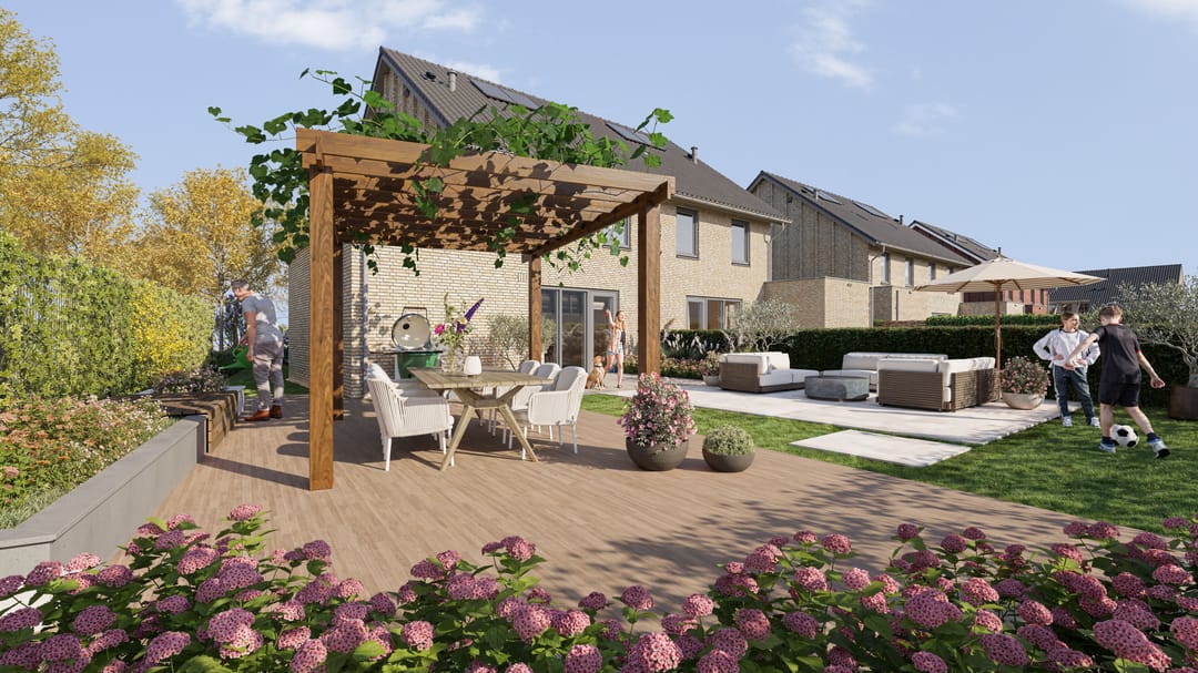 Foto 2 van 2 onder 1 kap woning type E 60 (Bouwnr. 34)