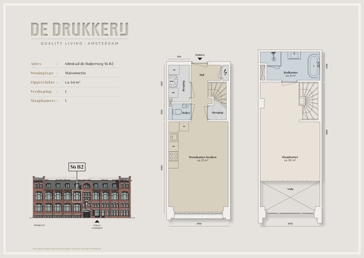 Foto 2 van Admiraal De Ruijterweg 56-B2