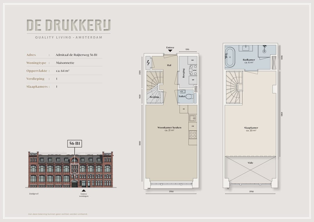 Foto 2 van Admiraal De Ruijterweg 56-B1