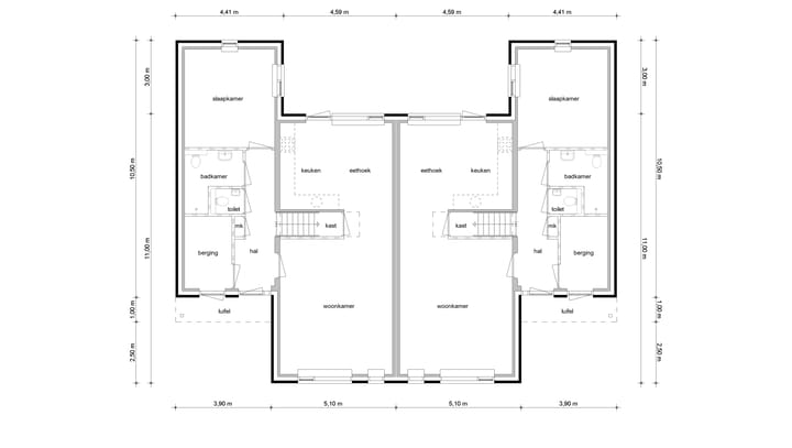 Foto 3 van Halfvrijstaand/2-onder-1-kap (Bouwnr. 65)