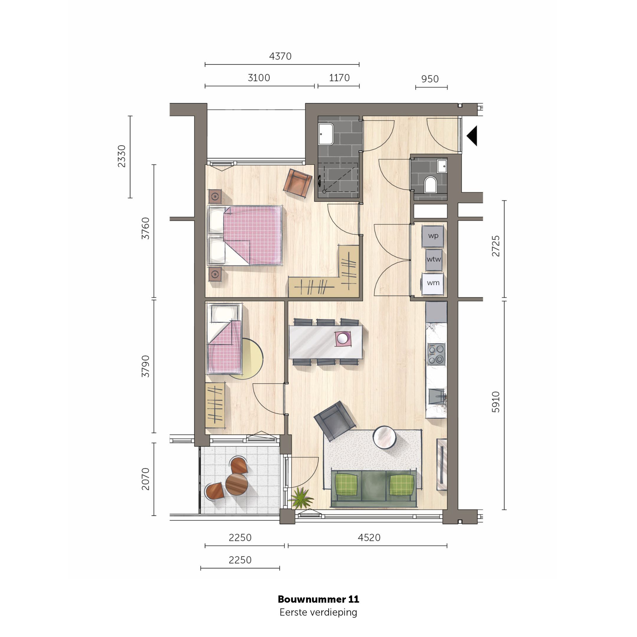 Foto 6 van Appartement (Bouwnr. 11)