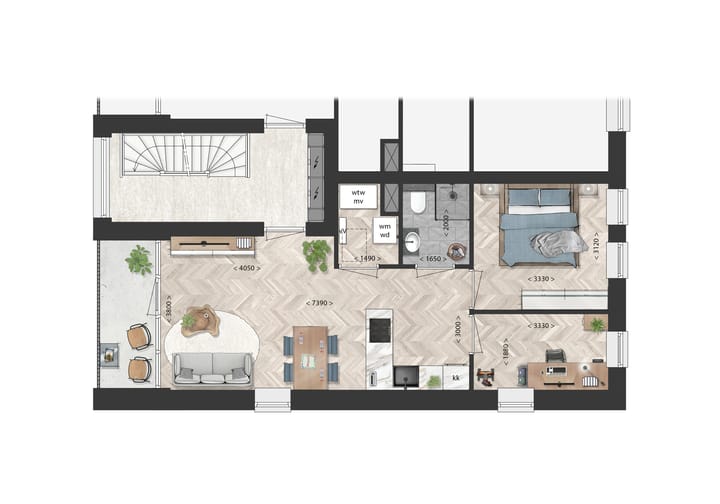 Photo 5 of A - hoekappartement verdieping (Bouwnr. 5)