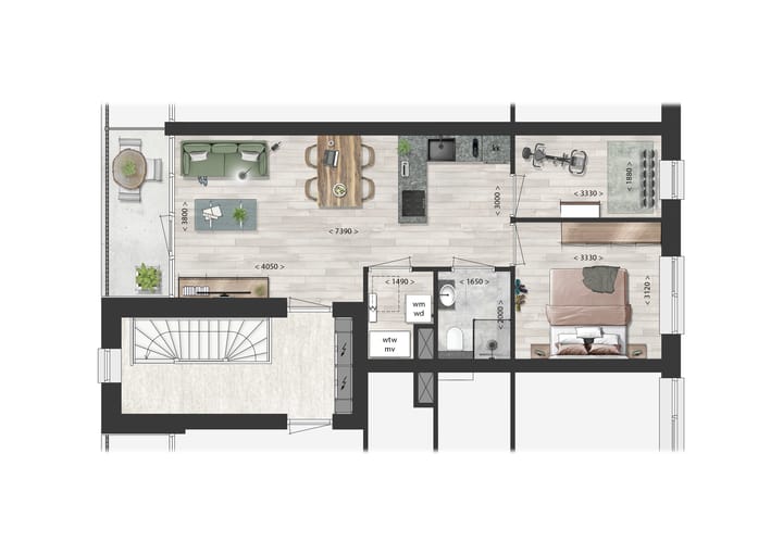 Photo 5 of A - tussenappartement verdieping (Bouwnr. 4)