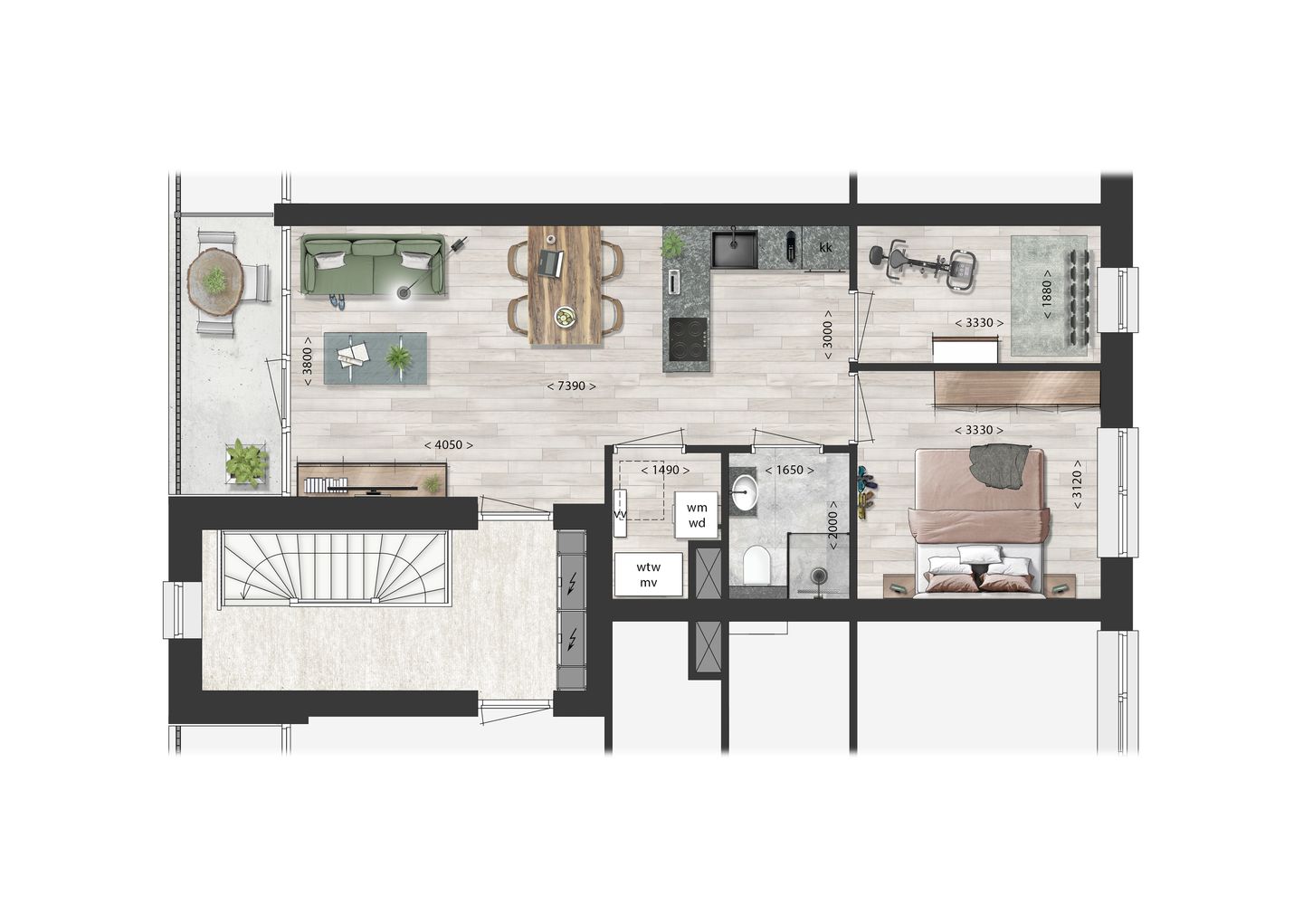 Photo 5 of B - tussenappartement verdieping (Bouwnr. 12)