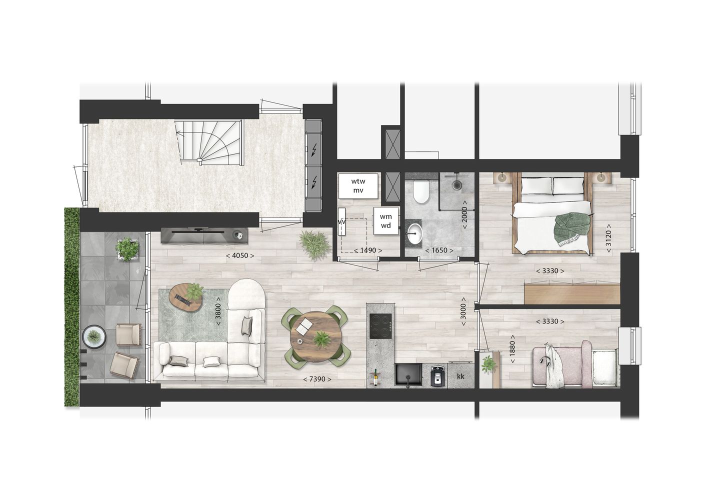 Photo 5 of C - tussenappartement begane grond (Bouwnr. 13)