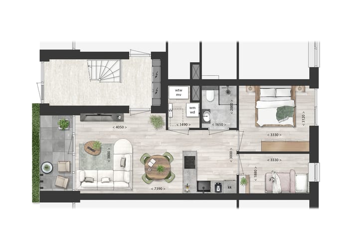 Photo 5 of C - tussenappartement begane grond (Bouwnr. 13)