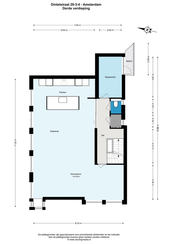 Foto 33 van Dintelstraat 29-3
