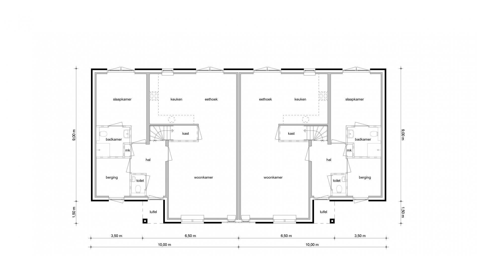 Foto 3 van Halfvrijstaand/2-onder-1-kap (Bouwnr. 18)