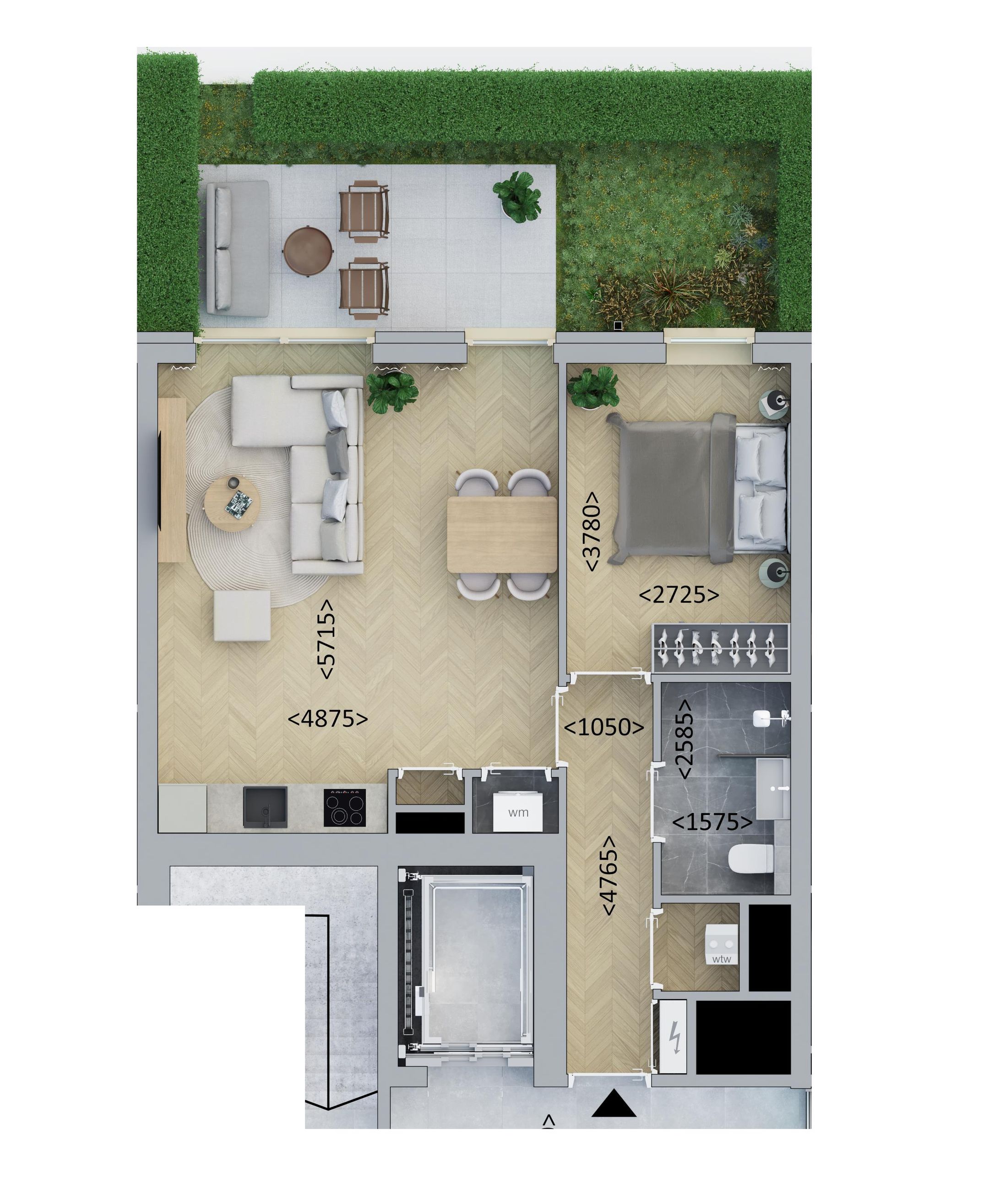 Tussenappartement (Bouwnr. C0.2)  false