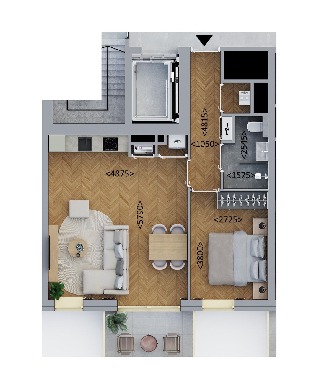 Foto 1 van Tussenappartement (Bouwnr. D2.7)