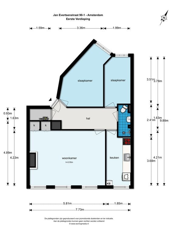 Foto 19 van Jan Evertsenstraat 90-1
