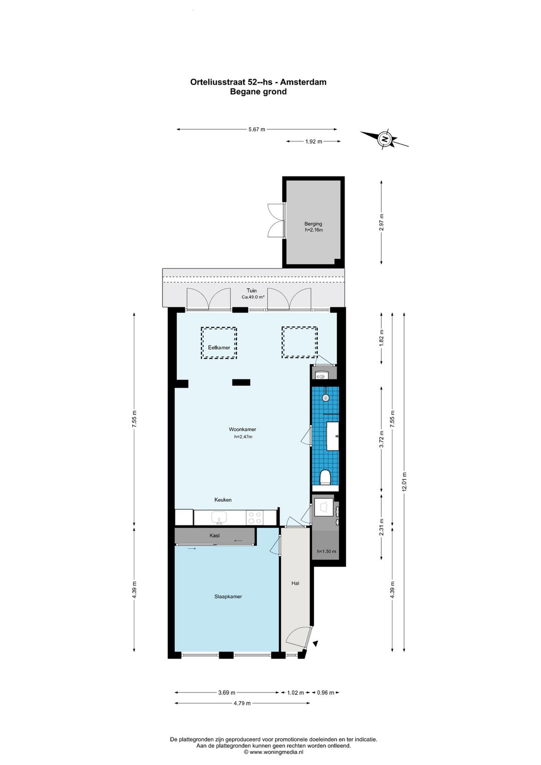 Foto 28 van Orteliusstraat 52-H