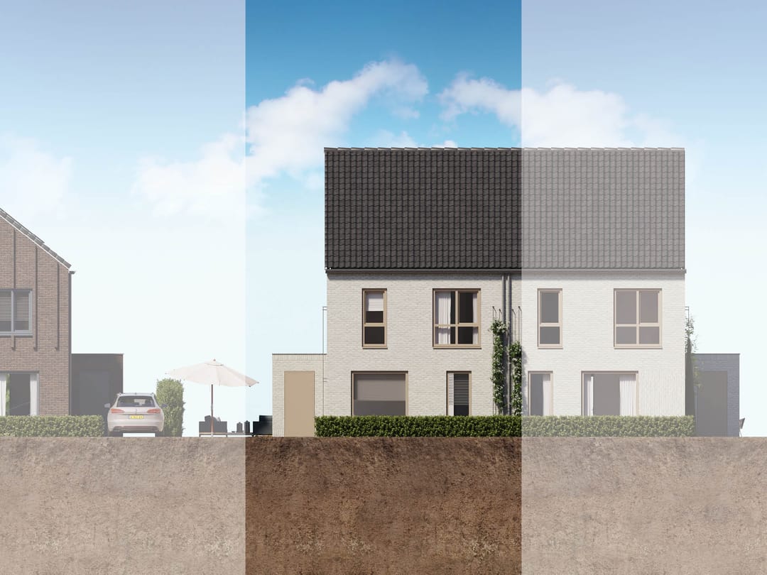 Foto 1 van 2 onder 1 kapwoning (Bouwnr. 8)