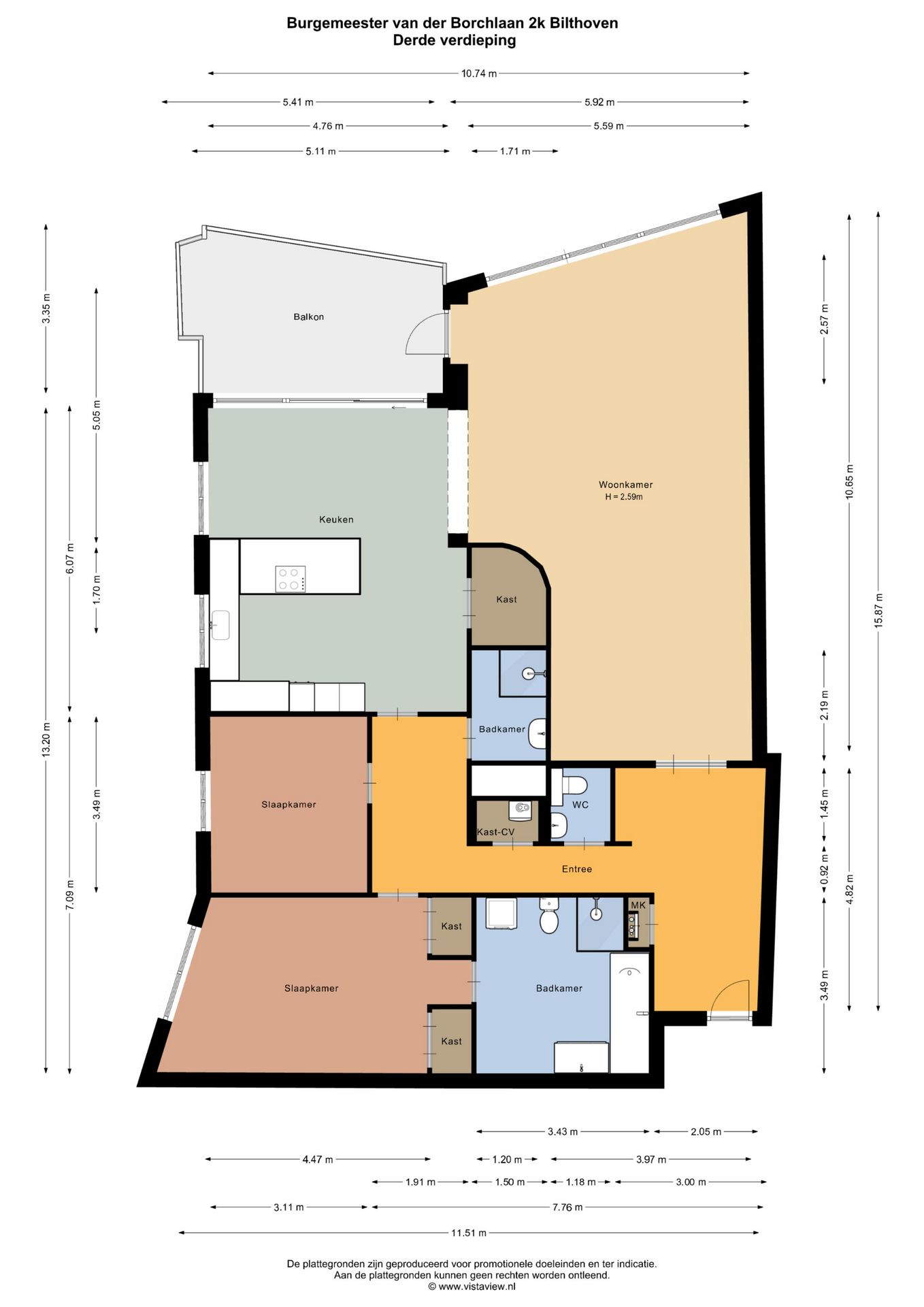 Foto 34 van Burgemeester Van der Borchlaan 2-K