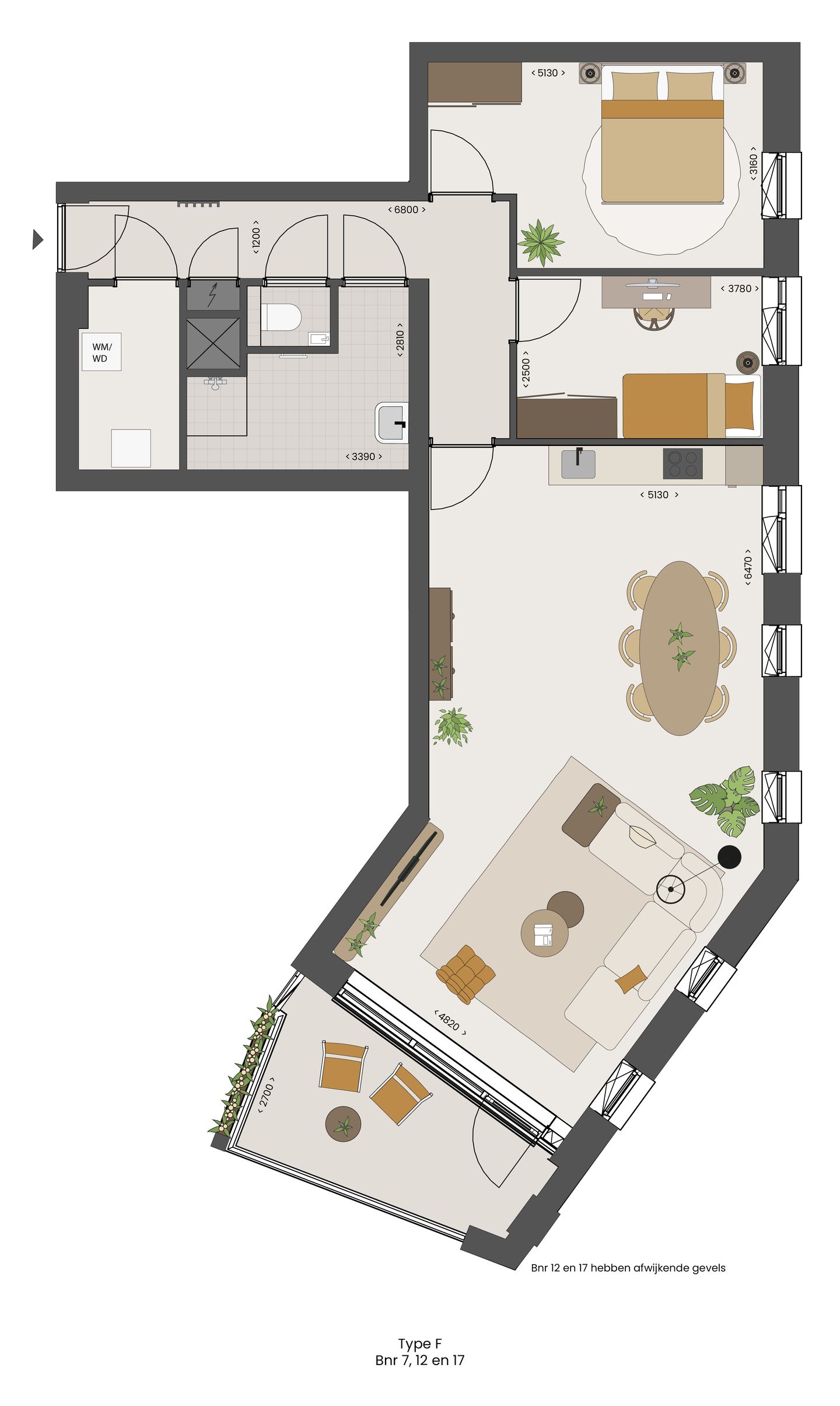 Foto 5 van Type F, (bnr. 7-12-17) (Bouwnr. 17)