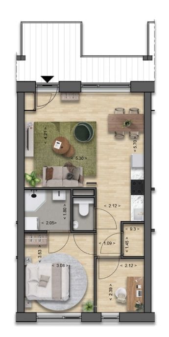 Foto 14 van Bovenwoning I66