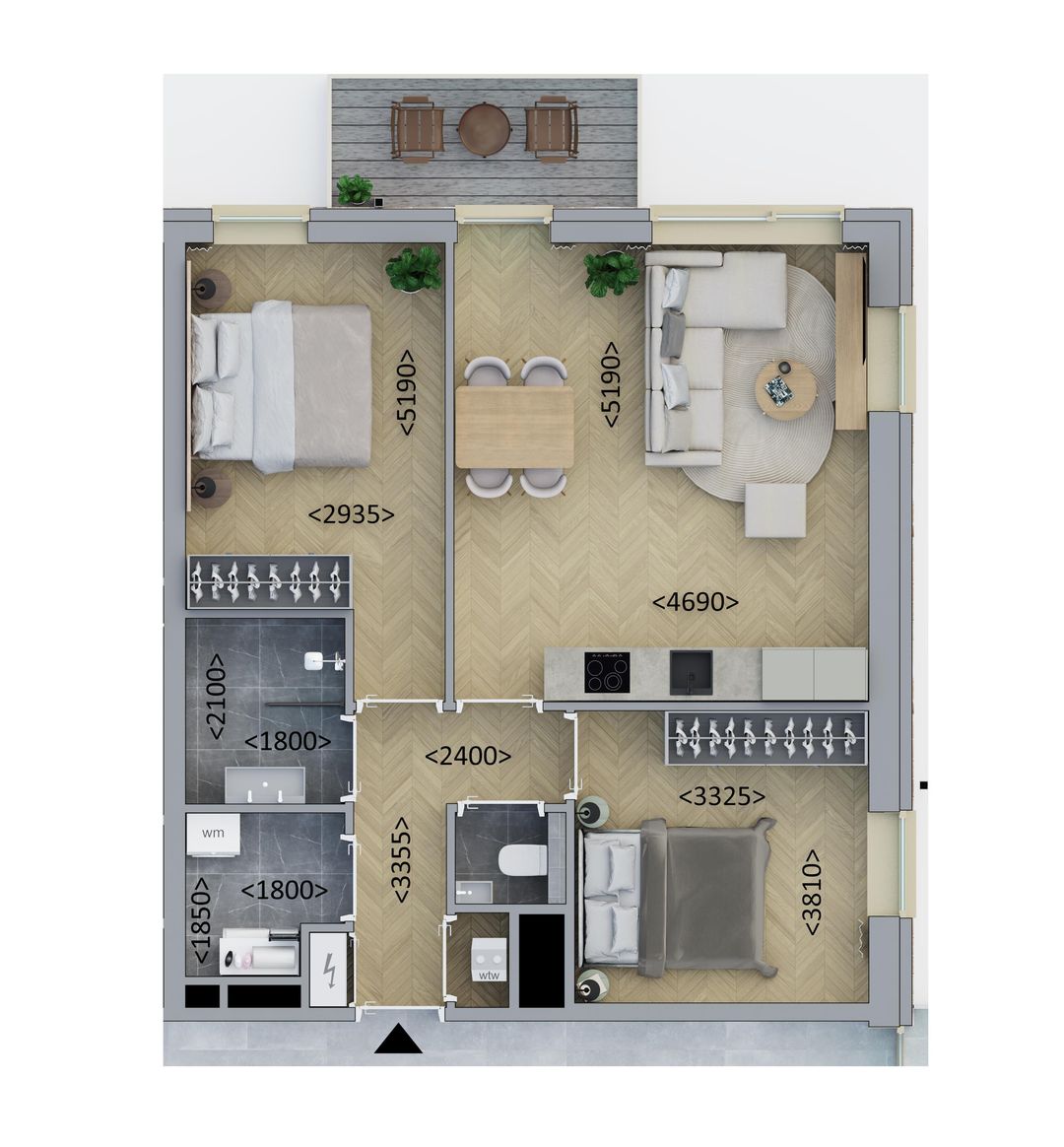 Foto 1 van Hoekappartement (Bouwnr. C1.3)