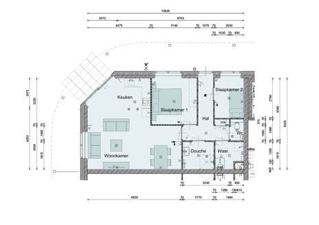 Foto van Type A gespiegeld Portiekflat