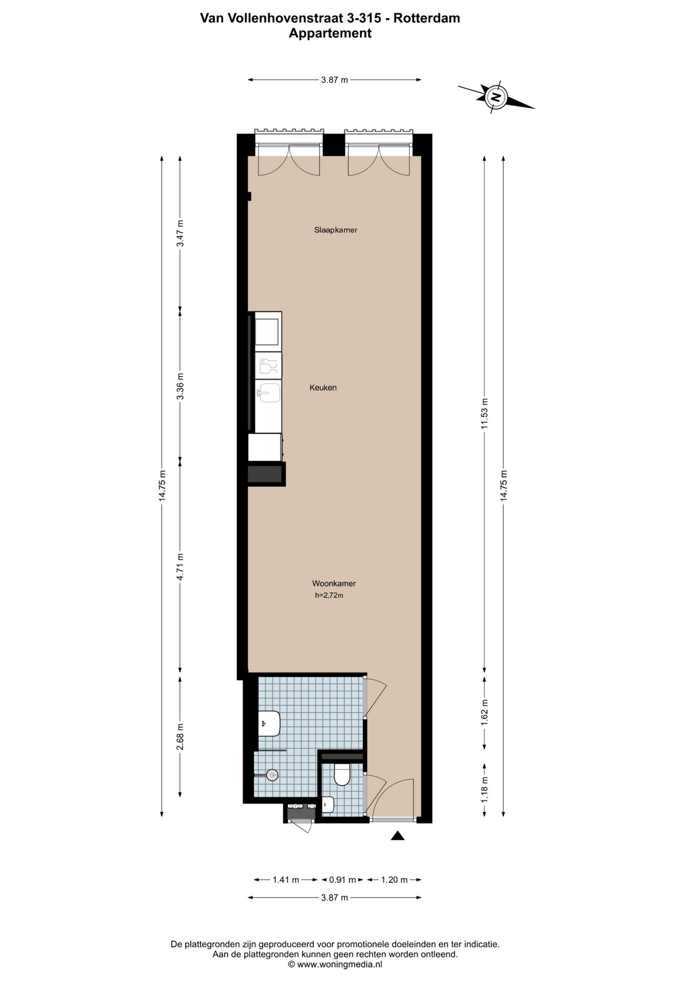 Foto 29 van Van Vollenhovenstraat 3-315
