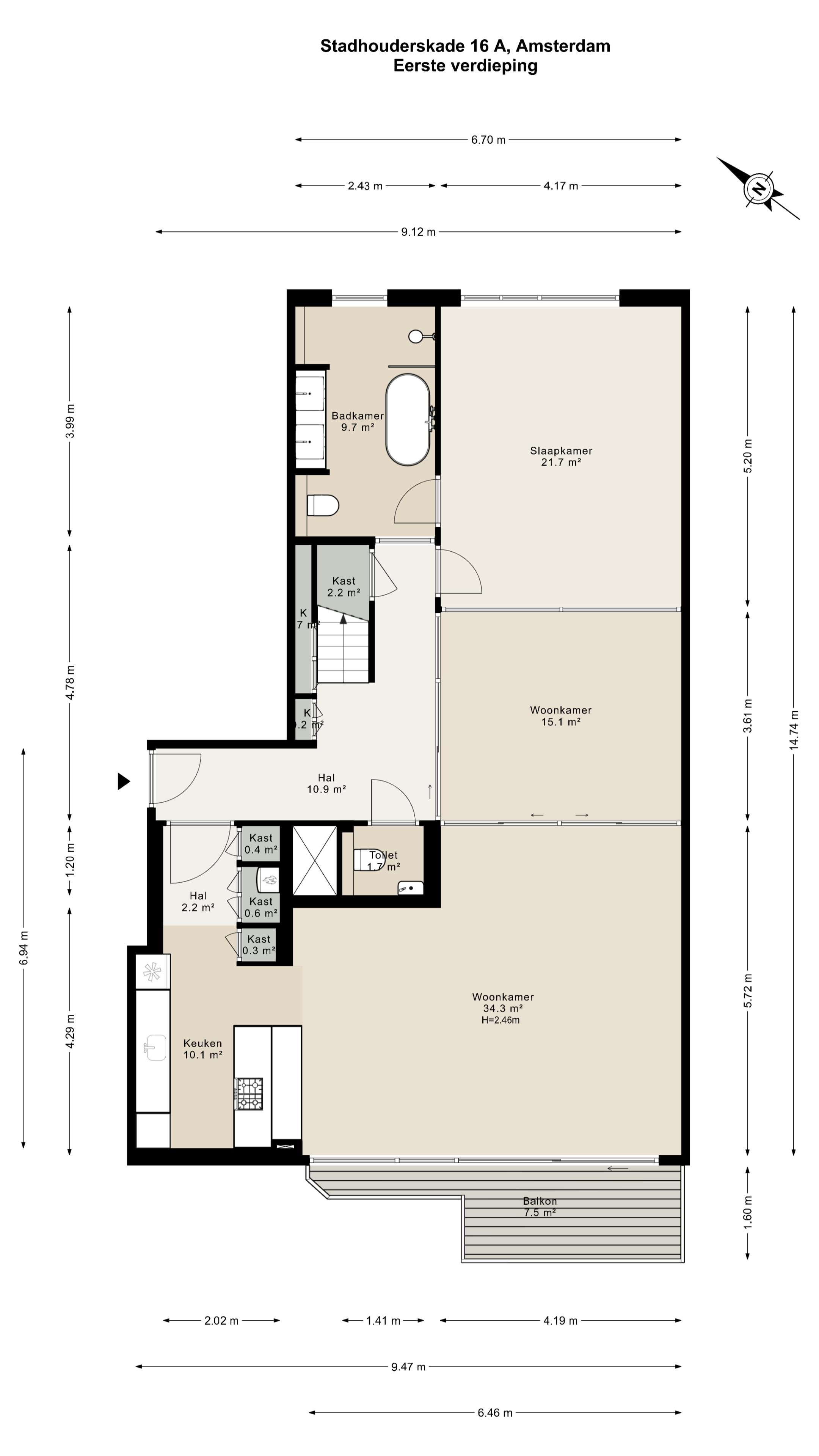 Foto 30 van Stadhouderskade 16-A