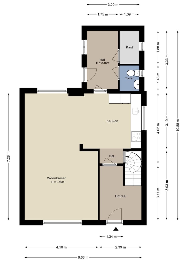 Semi-detached house with large driveway and four bedrooms near Valkenswaard center — 73