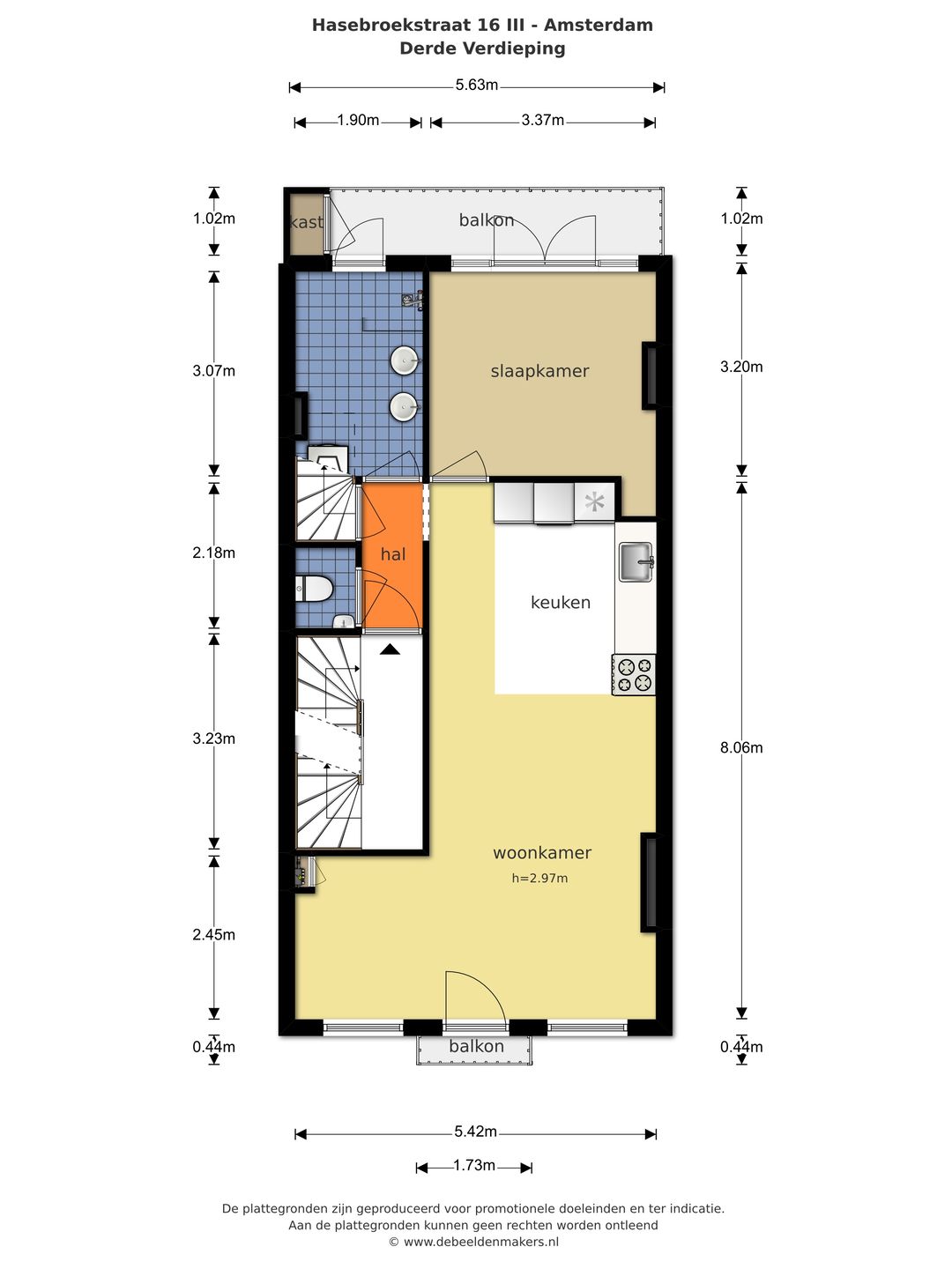 Foto 16 van Hasebroekstraat 16-3