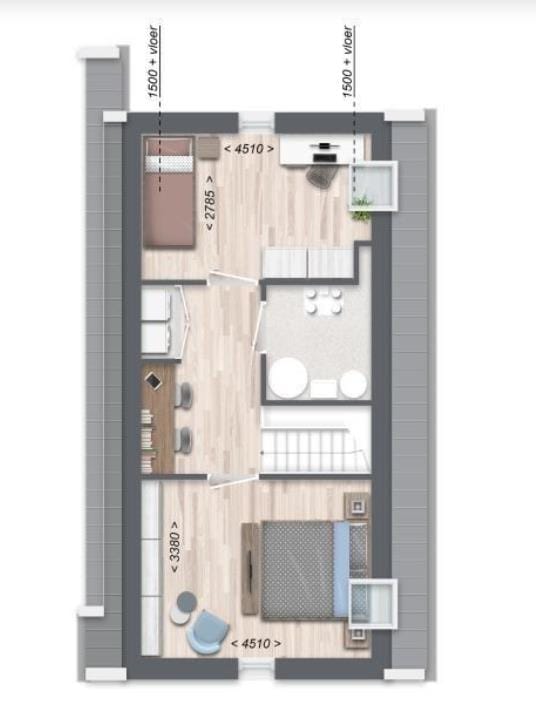 Foto 7 van Twee-onder-één-kap woning (Bouwnr. 13)