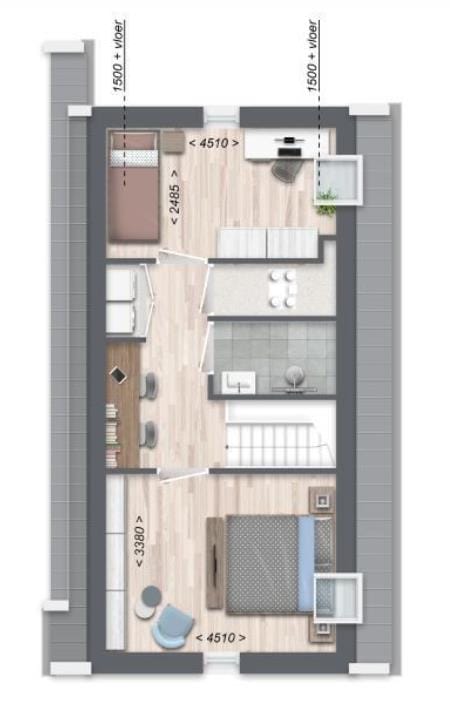 Foto 8 van Twee-onder-één-kap woning (Bouwnr. 13)