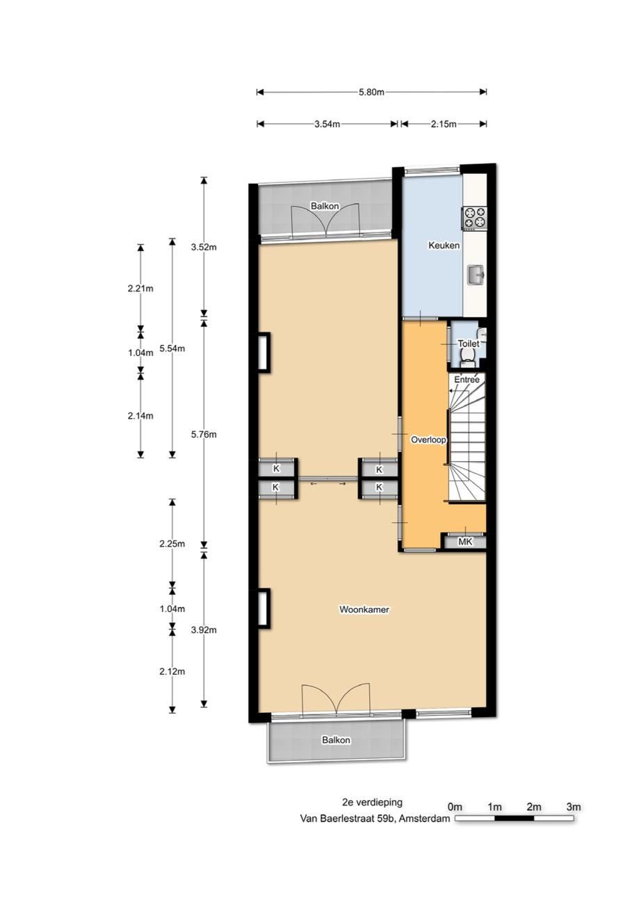 Foto 50 van Van Baerlestraat 59-2