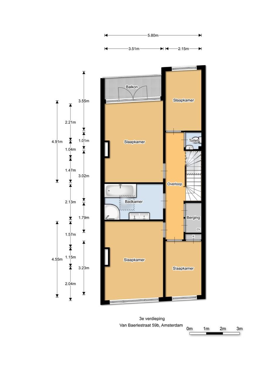 Foto 51 van Van Baerlestraat 59-2