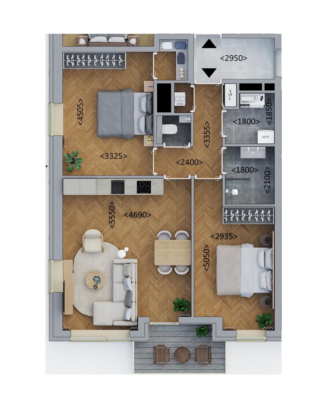 Foto 1 van Hoekappartement (Bouwnr. C3.6)