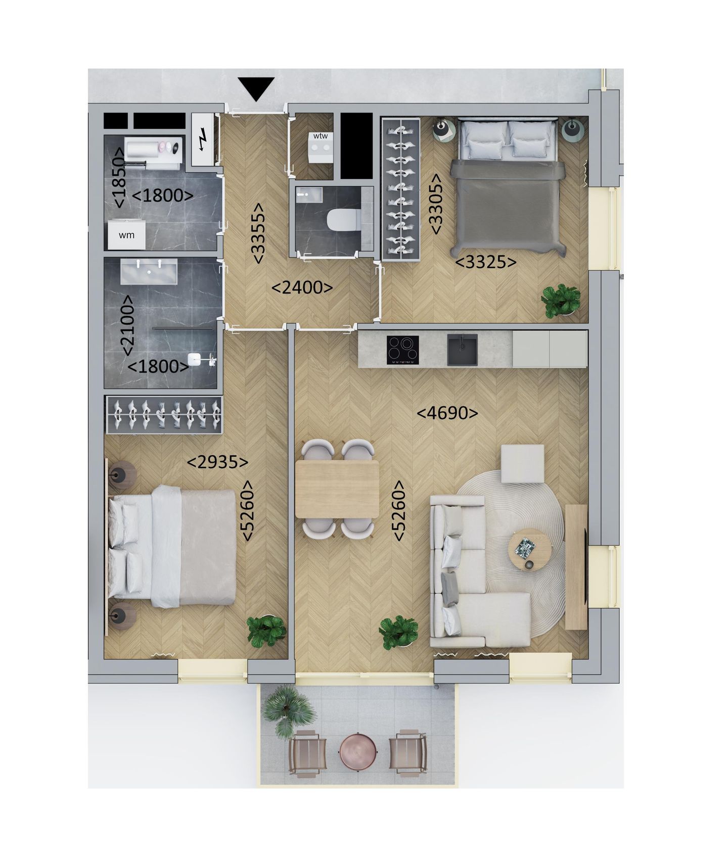 Foto 1 van Hoekappartement (Bouwnr. D1.5)